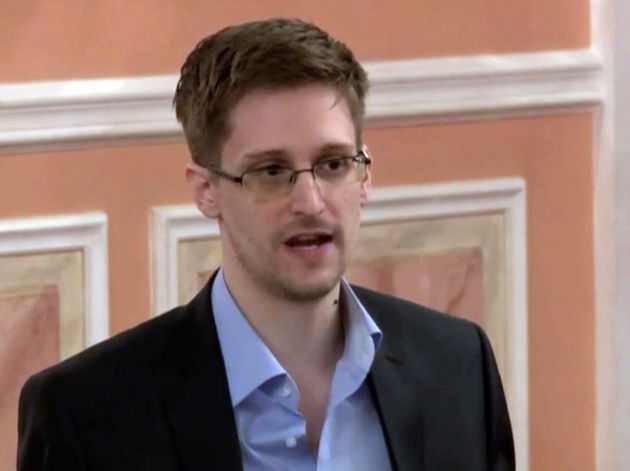 FILE - In this Oct. 11, 2013 file image made from video and released by WikiLeaks, former National Security Agency systems analyst Edward Snowden speaks in Moscow.Former U.S. National Security Agency contractor Edward Snowden, who leaked classified documents detailing government surveillance programs, is calling on French President Emmanuel Macron to grant him asylum. (AP Photo, File)