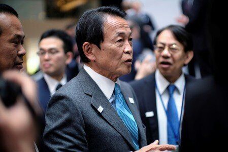 Japanese Finance Minster Taro Aso at the IMF and World Bank Spring Meetings in Washington