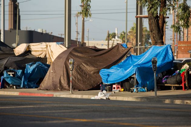 LA 노숙자 텐트촌.
