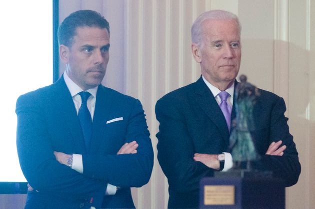 WASHINGTON, DC - APRIL 12:  WFP USA Board Chair Hunter Biden introduces his father Vice President Joe Biden during the World Food Program USA's 2016 McGovern-Dole Leadership Award Ceremony  at the Organization of American States on April 12, 2016 in Washington, DC. (Kris Connor/WireImage)