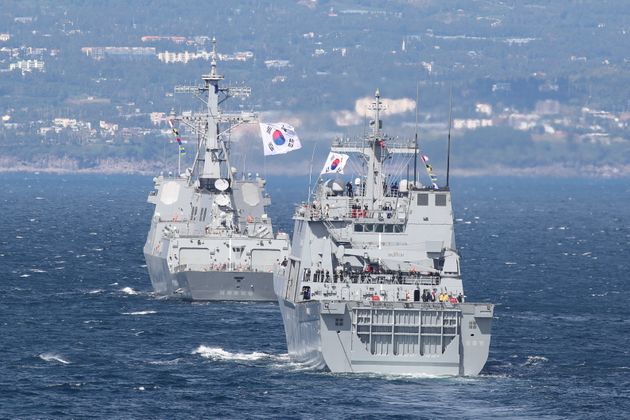 지난해 서귀포시 강정동 제주해군기지 앞바다에서 열린 2018 대한민국 해군 국제관함식