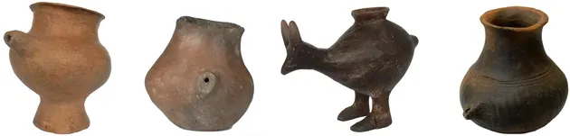 선사시대 젖병의 다양한 모양들. 