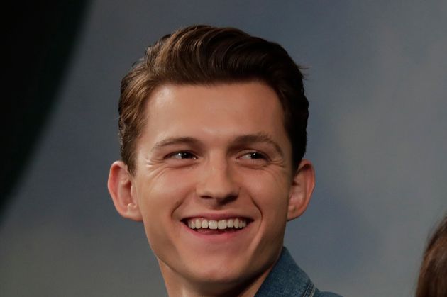 Actor Tom Holland smiles during a press conference for his new movie 'Spider-Man: Far From Home' in Seoul, South Korea, Monday, July 1, 2019. The movie is to be released in South Korea on July 2, 2019. (AP Photo/Lee Jin-man)
