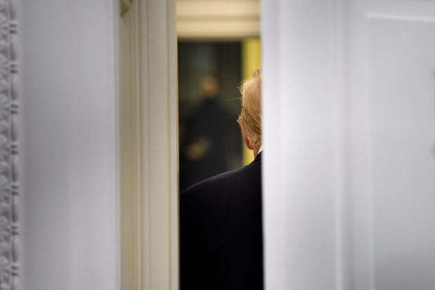 US President Donald Trump leaves after a swearing-in for US Secretary of Labor Eugene Scalia in the Oval Office of the White House September 30, 2019, in Washington, DC. (Photo by Brendan Smialowski / AFP)        (Photo credit should read BRENDAN SMIALOWSKI/AFP/Getty Images)