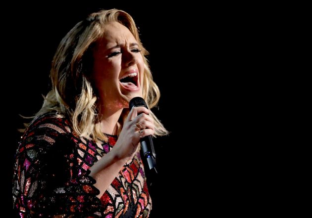 FILE - In this Feb. 12, 2017, file photo, Adele performs 'Hello' at the 59th annual Grammy Awards in Los Angeles. Pop superstar Adele has hinted that her current tour for Grammy-winning album '25' will be her last. The 29-year-old included a signed, handwritten note in the program for her Wednesday June 28, 2017, show at Wembley Stadium in London stating, 'I don't know if I'll ever tour again and so I want my last time to be at home.' (Photo by Matt Sayles/Invision/AP, File)