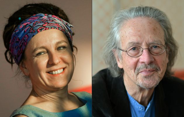 (COMBO) This combination of pictures created on October 10, 2019 shows Polish author Olga Tokarczuk (L) on September 17, 2018 in Krakow and Austrian novelist and playwright Peter Handke on November 22, 2012 in Salzburg, Austria. - Polish writer Olga Tokarczuk on October 10, 2019 won the 2018 Nobel Literature Prize, which was delayed over a sexual harassment scandal, while Austrian novelist and playwright Peter Handke took the 2019 award, the Swedish Academy said.
Peter Handke was awarded the 2019 Nobel Literature Prize on October 10, 2019. (Photos by Beata ZAWREL and BARBARA GINDL / various sources / AFP) / Austria OUT (Photo by BEATA ZAWREL,BARBARA GINDL/APA/AFP via Getty Images)