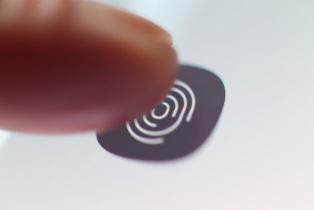 The ultrasonic fingerprint scanner embedded into the screen of a Samsung Galaxy S10 5G enabled phone, in London. (Photo by Yui Mok/PA Images via Getty Images)