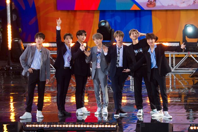 South Korean boy band BTS perform on ABC's 'Good Morning America at Rumsey Playfield/SummerStage in Central Park on Wednesday, May 15, 2019, in New York. (Photo by Scott Roth/Invision/AP)