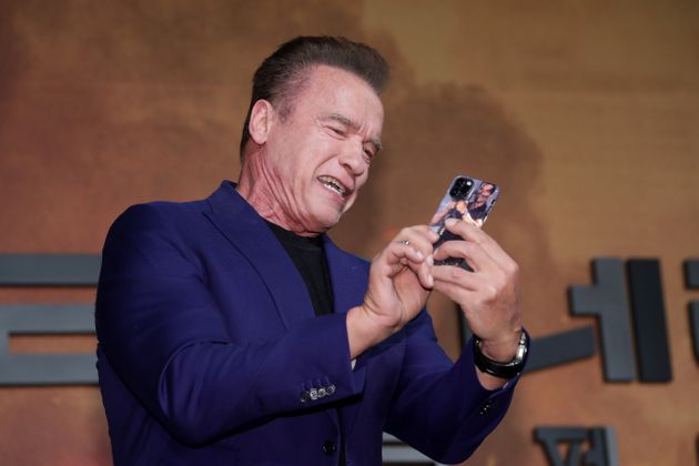 SEOUL, SOUTH KOREA - OCTOBER 21: Arnold Schwarzenegger attends during a press conference for 'Terminator: Dark Fate' on October 21, 2019 in Seoul, South Korea. The film will open on October 30, in South Korea.  (Photo by Han Myung-Gu/WireImage)