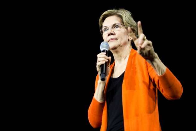 NORFOLK, VA - OCTOBER 18: Democratic Presidential Candidate Sen. Elizabeth Warren (D-MA) speaks during a town hall event on October 18, 2019 in Norfolk, Virginia.  Warren discussed measures to curb corruption in Washington, implement structural changes to counter income inequality, and protect democracy.  (Photo by Zach Gibson/Getty Images)