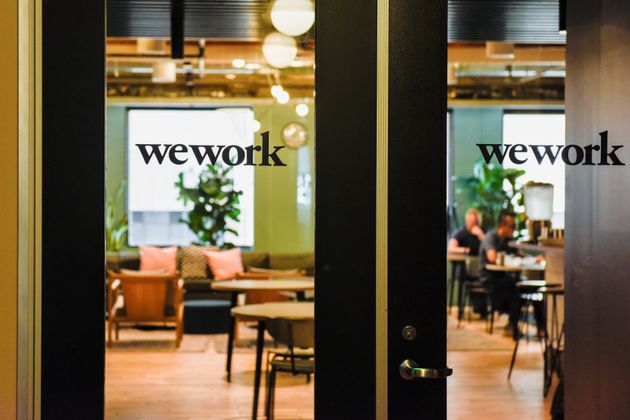 WeWork logos are seen at a WeWork office in San Francisco, California, U.S. September 30, 2019.  REUTERS/Kate Munsch