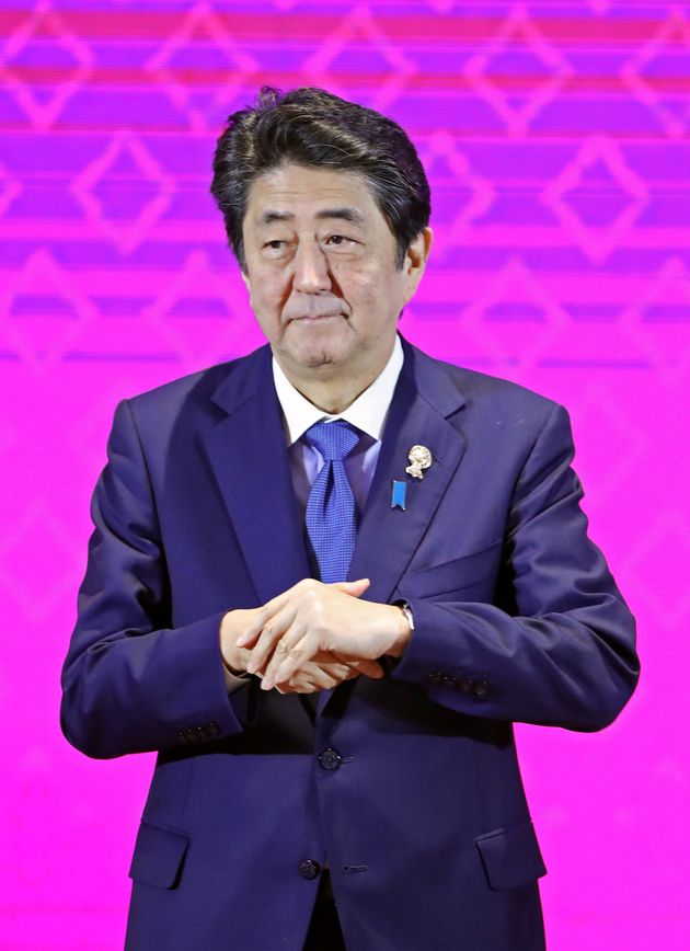 Japan's Prime Minister Shinzo Abe attends the ASEAN-Japan Summit in Bangkok, Thailand, November 4, 2019. REUTERS/Soe Zeya Tun