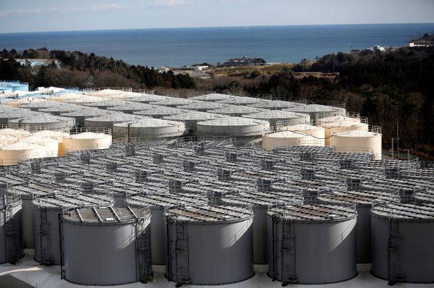 Storage tanks for radioactive water are seen at Tokyo Electric Power Co's (TEPCO) tsunami-crippled Fukushima Daiichi nuclear power plant in Okuma town, Fukushima prefecture, Japan February 18, 2019. Picture taken February 18, 2019. REUTERS/Issei Kato