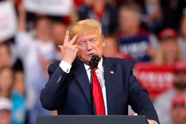 President Donald Trump speaks at a campaign rally in Bossier City, La., Thursday, Nov. 14, 2019. (AP Photo/Gerald Herbert)