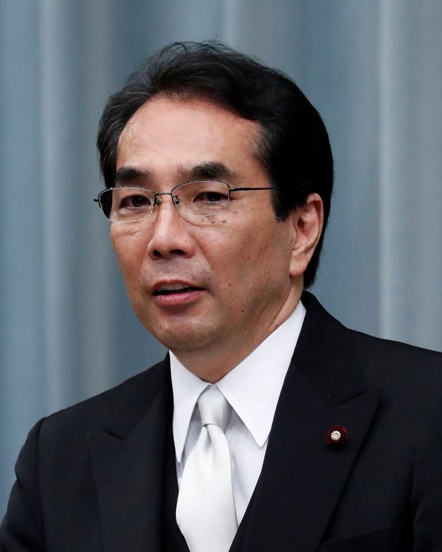 Japan's Agriculture, Forestry and Fisheries Minister Taku Eto attends a news conference at Prime Minister Shinzo Abe's official residence in Tokyo, Japan September 11, 2019. REUTERS/Issei Kato