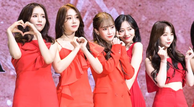 SEOUL, SOUTH KOREA - MAY 20 : Lovelyz attends the showcase for the new album ‘Once Upon A Time’ at Blue Square iMarket Hall in Hannam-dong on May 20, 2019
