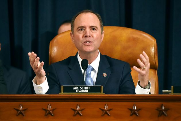 House Intelligence Committee Chairman Adam Schiff, D-Calif., gives final remarks during a hearing where former White House national security aide Fiona Hill, and David Holmes, a U.S. diplomat in Ukraine, testified before the House Intelligence Committee on Capitol Hill in Washington, Thursday, Nov. 21, 2019, during a public impeachment hearing of President Donald Trump's efforts to tie U.S. aid for Ukraine to investigations of his political opponents. (Bill O'Leary/Pool Photo via AP)