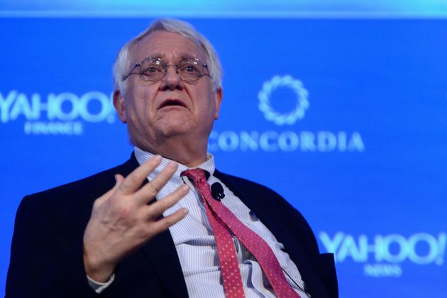 NEW YORK, NY - OCTOBER 01:  President and CEO of the Center for Strategic and International Studies John Hamre speaks on stage during the 2015 Concordia Summit at Grand Hyatt New York on October 1, 2015 in New York City.  (Photo by Leigh Vogel/Getty Images for Concordia Summit)