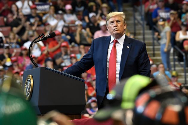 President Donald Trump speaks at a campaign rally in Sunrise, Fla., Tuesday, Nov. 26, 2019. (AP Photo/Susan Walsh)