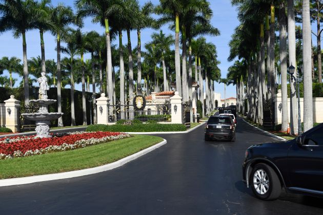 The motorcade with President Donald Trump arrives at the Trump International Golf Club in West Palm Beach, Fla., Wednesday, Nov. 27, 2019. Trump is spending the Thanksgiving holiday week at his Mar-a-Lago estate in Palm Beach, Florida. (AP Photo/Susan Walsh)