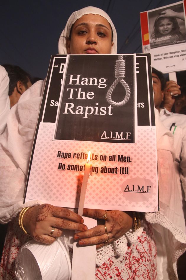 All India Minority Federation organized a candle light silent Rally to protest against the alleged rape and murder of a 27-year-old veterinary doctor in Hyderabad, in Kolkata, India, on 1st December 2019.  (Photo by Debajyoti Chakraborty/NurPhoto via Getty Images)