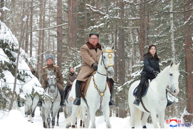 North Korean leader Kim Jong Un rides a horse as he visits battle sites in areas of Mt Paektu, Ryanggang, North Korea, in this undated picture released by North Korea's Central News Agency (KCNA) on December 4, 2019. KCNA via REUTERS ATTENTION EDITORS - THIS IMAGE WAS PROVIDED BY A THIRD PARTY. REUTERS IS UNABLE TO INDEPENDENTLY VERIFY THIS IMAGE. NO THIRD PARTY SALES. SOUTH KOREA OUT. NO COMMERCIAL OR EDITORIAL SALES IN SOUTH KOREA. TPX IMAGES OF THE DAY