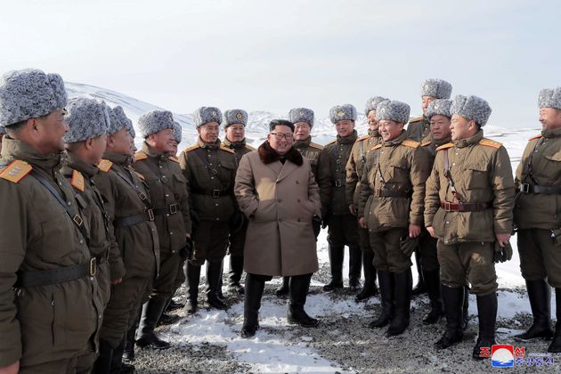 North Korean leader Kim Jong Un visits battle sites in areas of Mt Paektu, Ryanggang, North Korea, in this undated picture released by North Korea's Central News Agency (KCNA) on December 4, 2019.     KCNA via REUTERS    ATTENTION EDITORS - THIS IMAGE WAS PROVIDED BY A THIRD PARTY. REUTERS IS UNABLE TO INDEPENDENTLY VERIFY THIS IMAGE. NO THIRD PARTY SALES. SOUTH KOREA OUT. NO COMMERCIAL OR EDITORIAL SALES IN SOUTH KOREA.