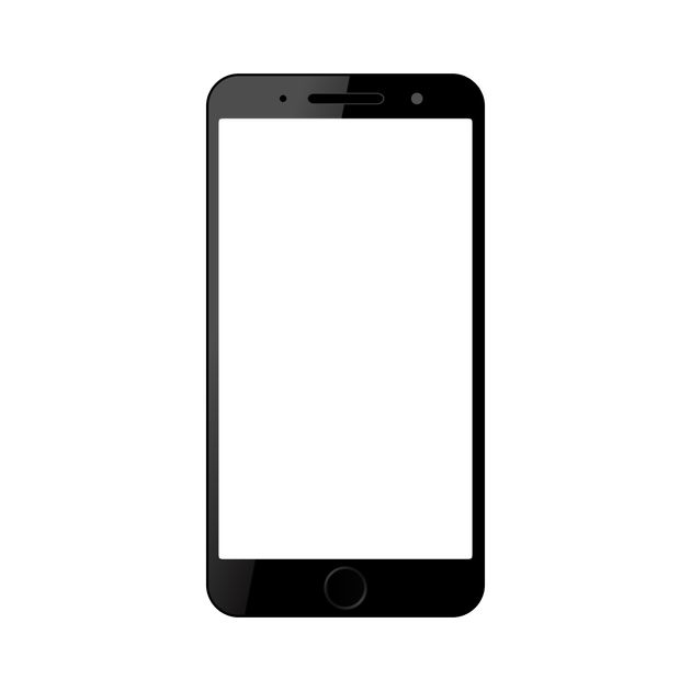 Black smartphone with empty touch screen, new model - stock vector