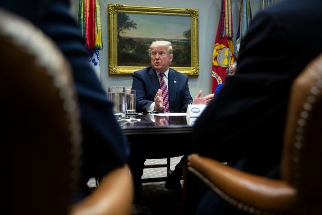 President Donald Trump speaks during a small business roundtable in the Roosevelt Room of the White House, Friday, Dec. 6, 2019, in Washington. (AP Photo/ Evan Vucci)