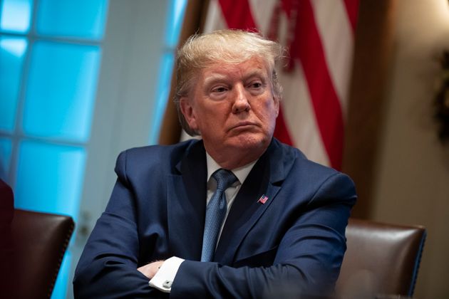 President Donald Trump listens during a roundtable on school choice in the Cabinet Room of the White House, Monday, Dec. 9, 2019, in Washington. (AP Photo/ Evan Vucci)