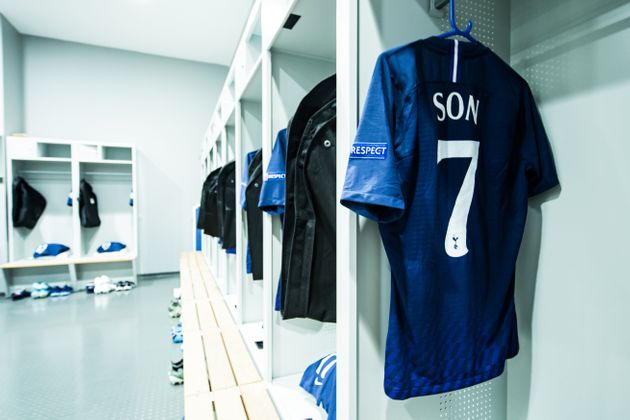 MUNICH, GERMANY - DECEMBER 11: The jersey of Heung-Min Son of Tottenham is seen in the dressing room prior to the UEFA Champions League group B match between Bayern Muenchen and Tottenham Hotspur at Allianz Arena on December 11, 2019 in Munich, Germany. (Photo by Simon Hofmann - UEFA/UEFA via Getty Images)