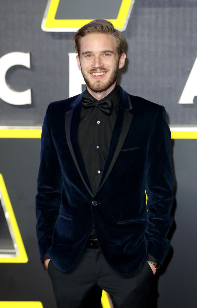 LONDON, ENGLAND - DECEMBER 16: PewDiePie attends the European Premiere of 'Star Wars: The Force Awakens' at Leicester Square on December 16, 2015 in London, England.  (Photo by Chris Jackson/Getty Images)