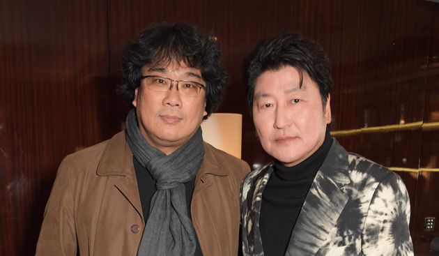 LONDON, ENGLAND - DECEMBER 13:   Bong Joon-ho and Song Kang-Ho attend an AMPAS screening of 'Parasite' at The Bulgari Hotel on December 13, 2019 in London, England.  (Photo by David M. Benett/Dave Benett/Getty Images)