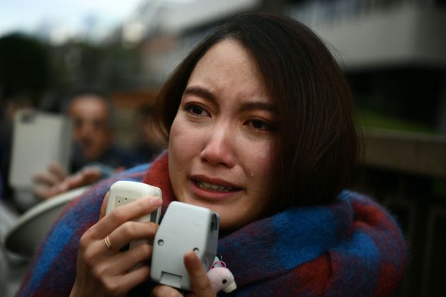 Japanese journalist Shiori Ito sheds a tear as she speaks to reporters outside the Tokyo district court on December 18, 2019 after hearing the ruling on a damages lawsuit by her, accusing a former TV reporter of rape. - A Tokyo court awarded 3.3 million yen ($30,000) in damages to journalist Shiori Ito, who accused a former TV reporter of rape in a high-profile case that spotlighted the '#metoo' movement in Japan. (Photo by CHARLY TRIBALLEAU / AFP) (Photo by CHARLY TRIBALLEAU/AFP via Getty Images)