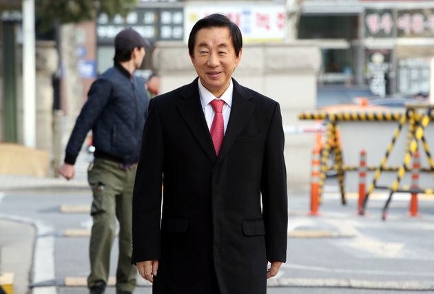 김성태 자유한국당 의원이 20일 오후 서울 양천구 서울남부지방법원에서 열린 공판에 출석하고 있다.