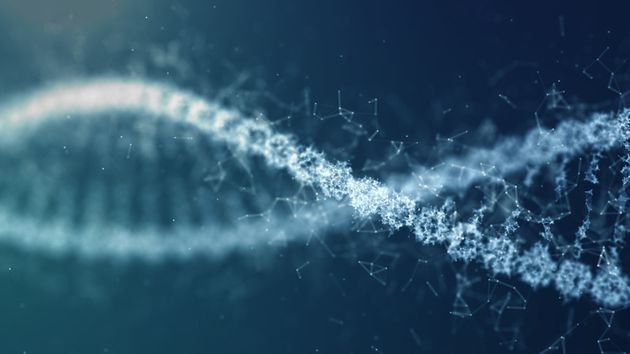 illustration DNA Spin Futuristic digital background,Abstract background for Science and technology