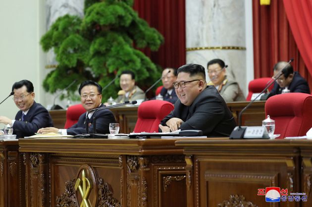 North Korean leader Kim Jong Un attends the 5th Plenary Meeting of the 7th Central Committee of the Workers' Party of Korea (WPK) in this undated photo released on December 31, 2019 by North Korean Central News Agency (KCNA). KCNA via REUTERS    ATTENTION EDITORS - THIS IMAGE WAS PROVIDED BY A THIRD PARTY. REUTERS IS UNABLE TO INDEPENDENTLY VERIFY THIS IMAGE. NO THIRD PARTY SALES. SOUTH KOREA OUT.