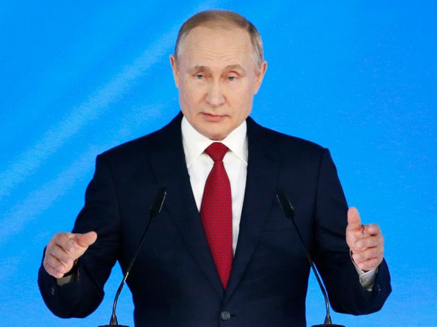 El presidente de Rusia, Vladimir Putin, se dirige al Consejo Estatal en Moscú, Rusia, el miércoles 15 de enero de 2020. (AP Foto/Alexander Zemlianichenko )