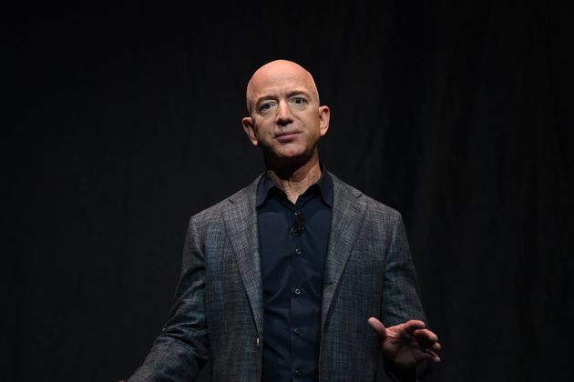 Founder, Chairman, CEO and President of Amazon Jeff Bezos speaks during an event about Blue Origin's space exploration plans in Washington, U.S., May 9, 2019. REUTERS/Clodagh Kilcoyne