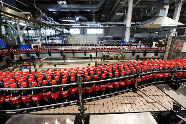 KRASNOYARSK, RUSSIA - DECEMBER 1, 2018: Plastic bottles of Coca-Cola at a Coca-Cola HBC Russia plant in the city of Krasnoyarsk. Kirill Kukhmar/TASS (Photo by Kirill KukhmarTASS via Getty Images)