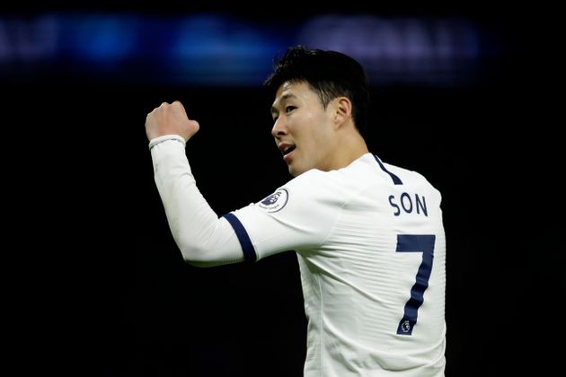Tottenham's Son Heung-min in London, England, Wednesday, Jan. 22, 2020. 