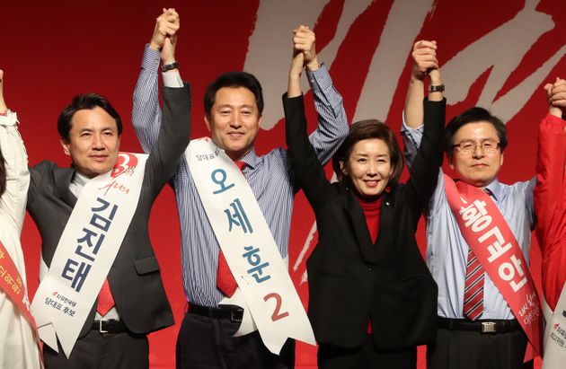 지난해 자유한국당 당대표 선거에 출마했던 오세훈 전 서울시장과 나경원 전 원내대표