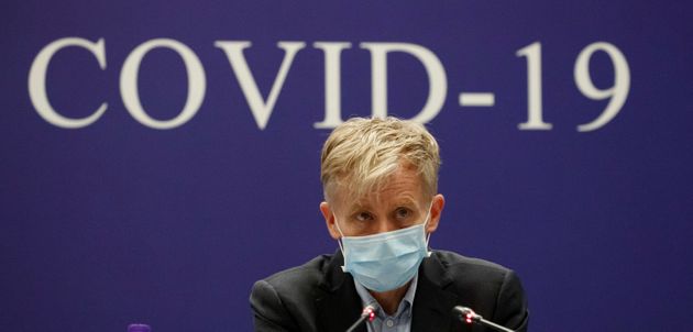 Bruce Aylward of the World Health Organisation (WHO) attends a news conference of the WHO-China Joint Mission on Covid-19 about its investigation of the coronavirus outbreak in Beijing, China, February 24, 2020. REUTERS/Thomas Peter