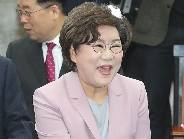 서울 여의도 국회에서 열린 의원총회에 참석한 이혜훈. 2020.2.18