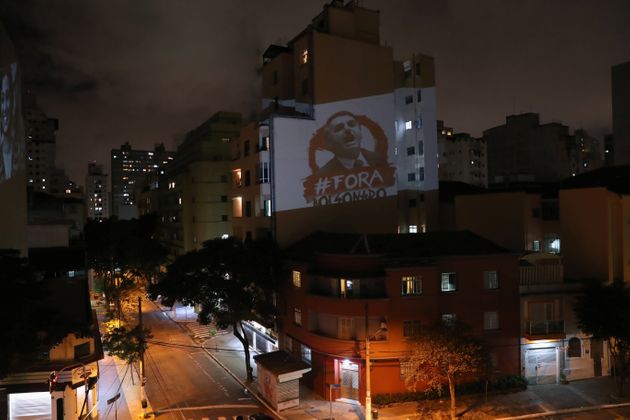 '보우소나루 퇴진' - 상파울루, 브라질. 2020년 3월24일.