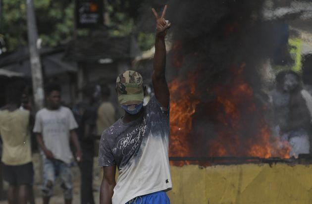 코트디부아르 시위 현장