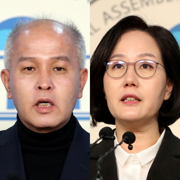 경기 고양시정에 출마한 이용우 더불어민주당 후보(왼쪽)와 김현아 미래통합당 후보
