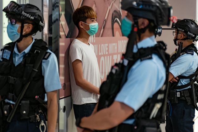 4월 28일 홍콩 민주화 시위 당시 사진 