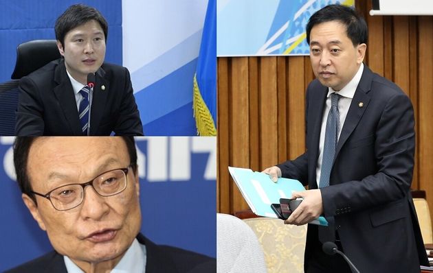 (왼쪽부터 시계방향으로) 김해영 최고위원, 금태섭 전 의원, 이해찬 대표.