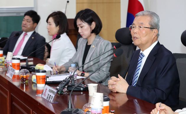 미래통합당 초선 의원 공부 모임에 참석한 김종인 통합당 비상대책위원장.
